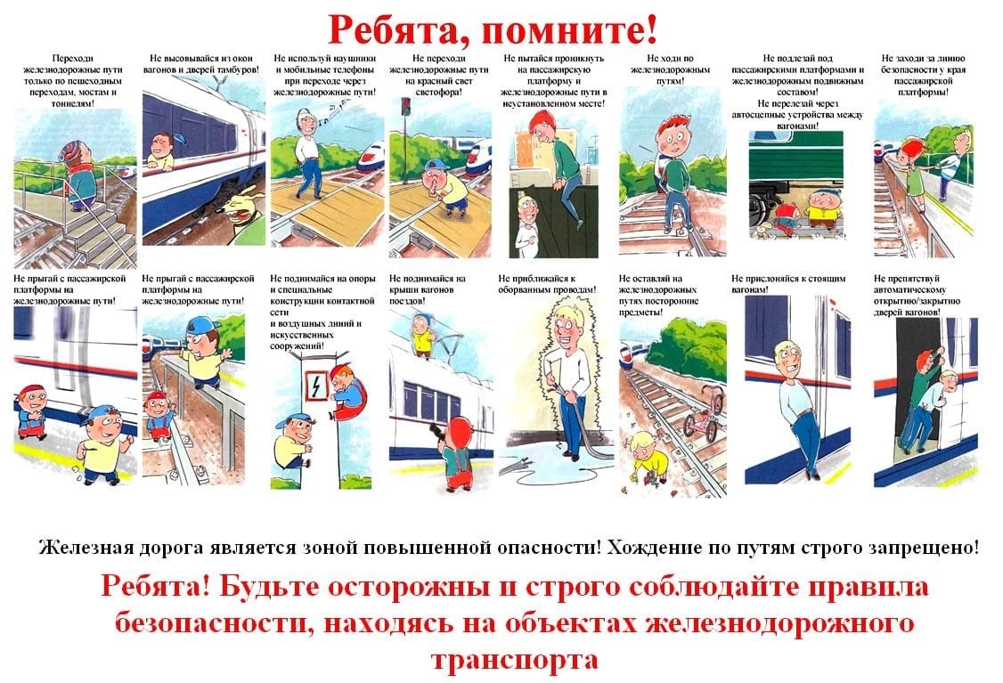 Правила безопасности. Железные дороги.